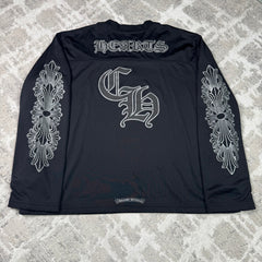 Chrome hearts mesh stadium floral long sleeve jersey - Million Dollar Streetwear