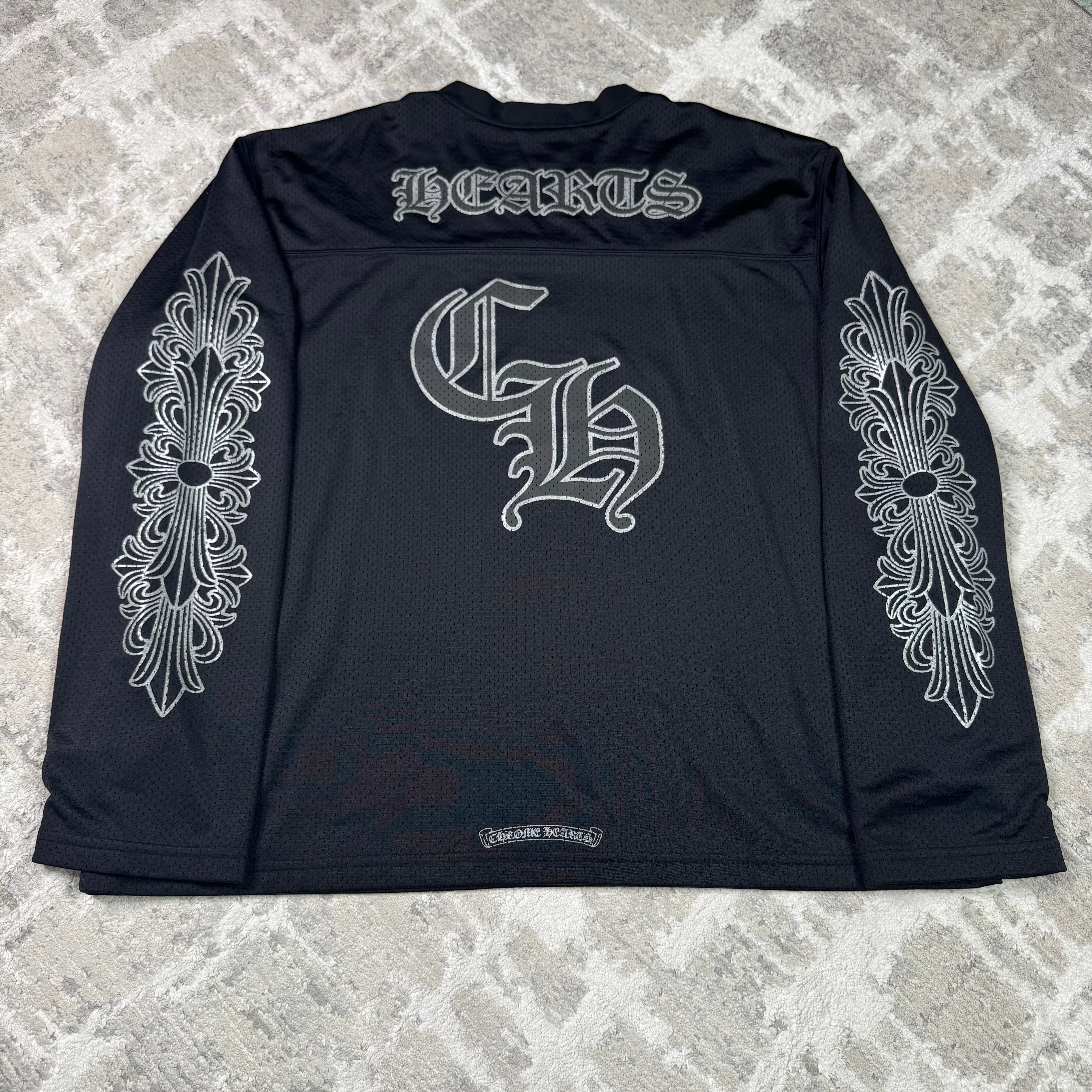 Chrome hearts mesh stadium floral long sleeve jersey - Million Dollar Streetwear