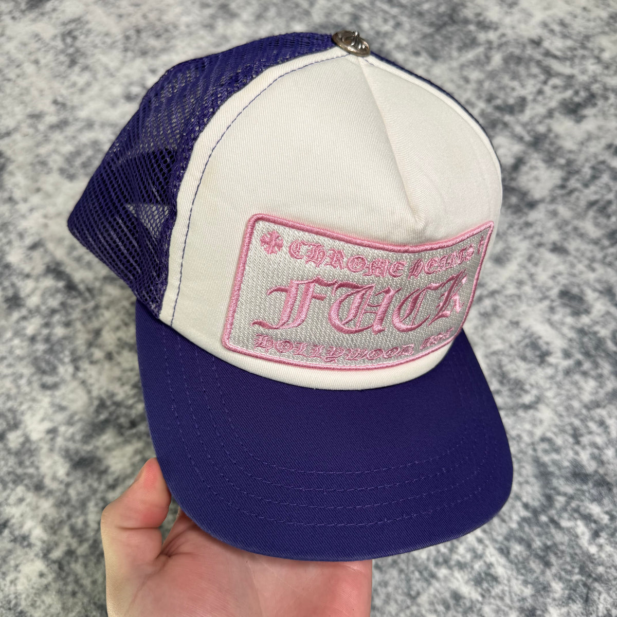 Chrome hearts fuck Hollywood trucker hat - Million Dollar Streetwear
