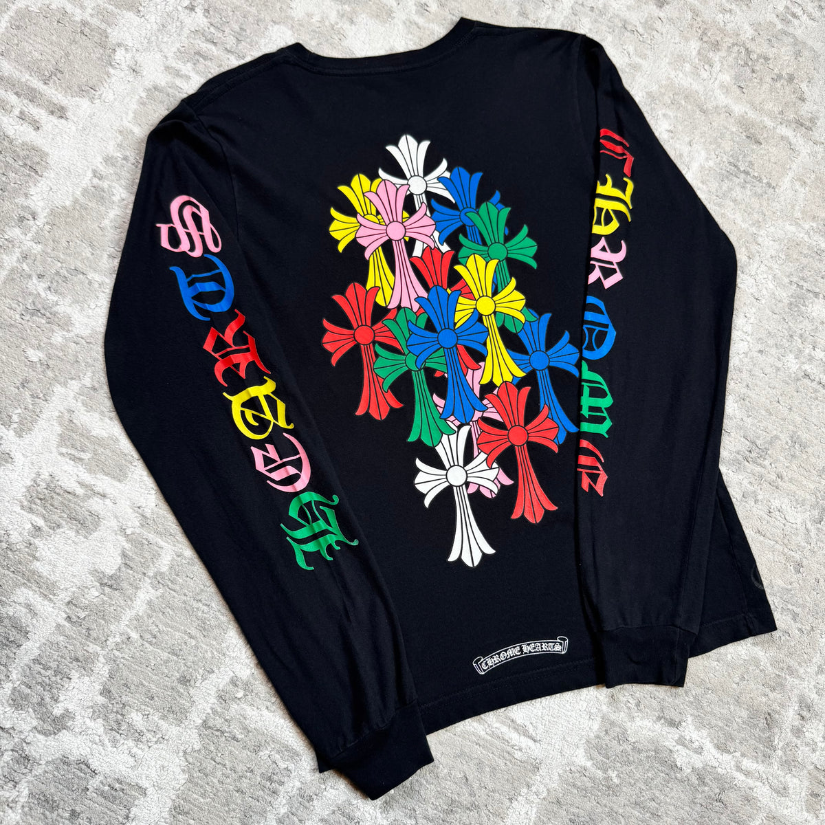 Chrome hearts cemetery multi-color cross long sleeve shirt