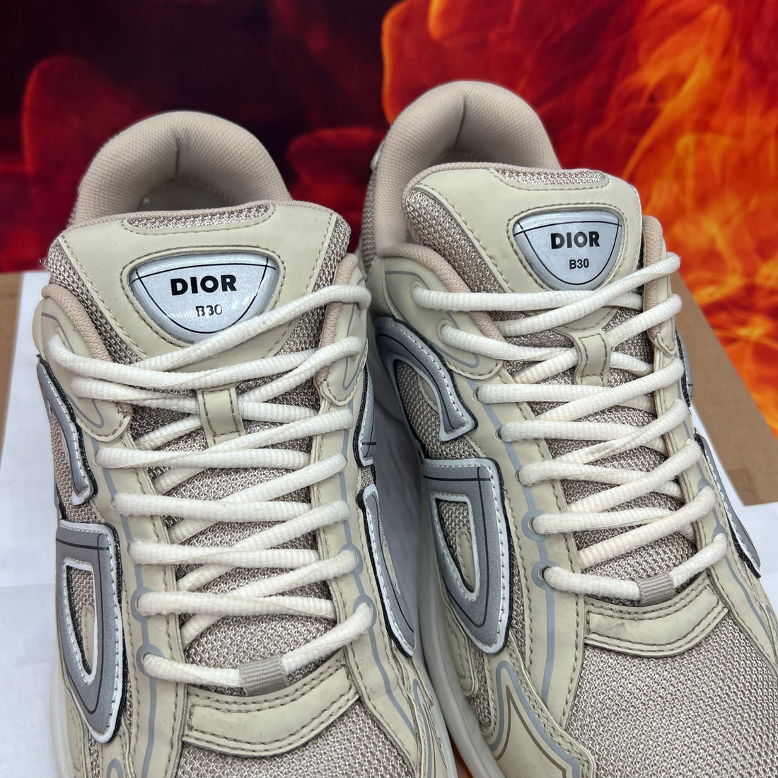 Dior b30 reflective sneaker ‘cream’- 9M/42EU