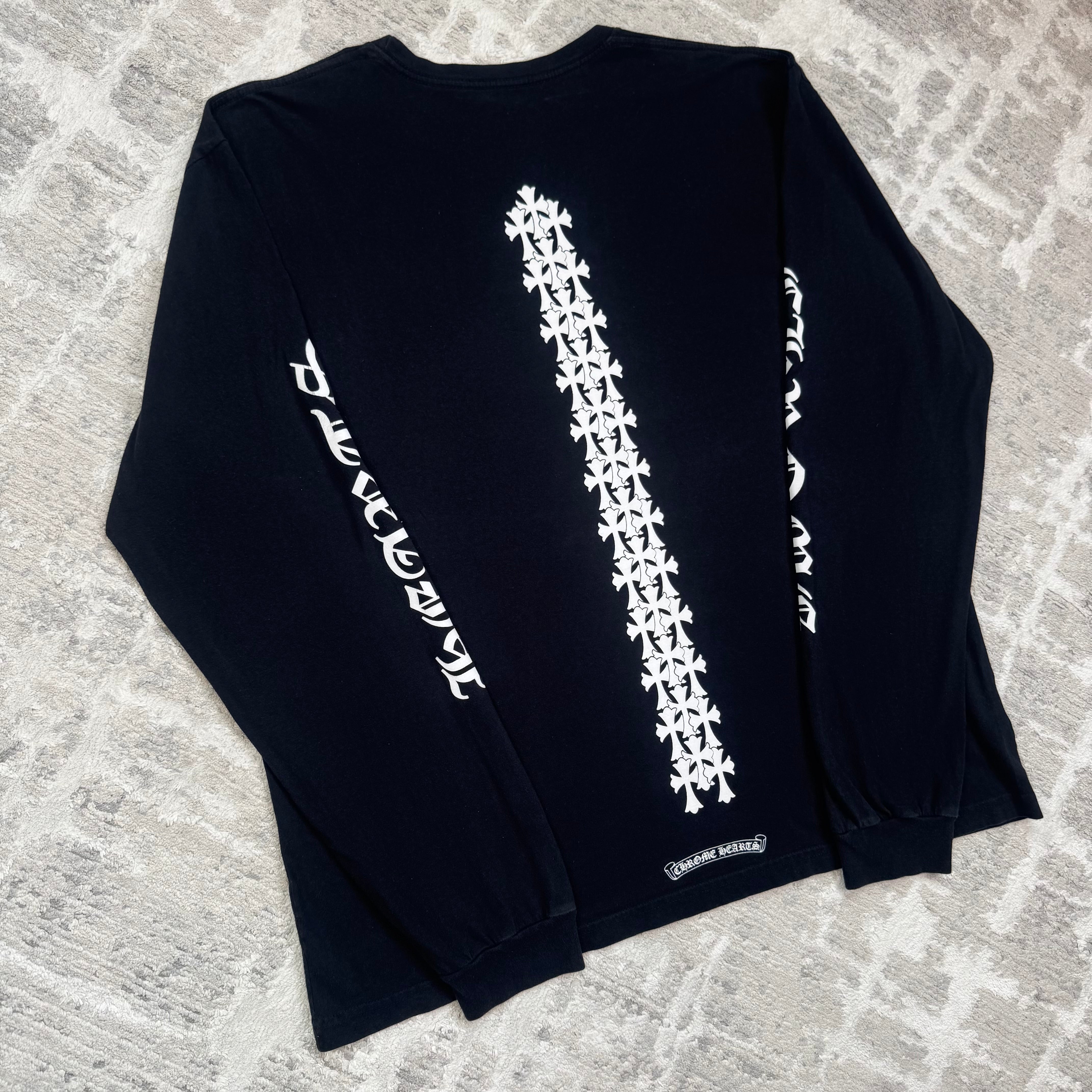 Chrome hearts back cross long sleeve shirt