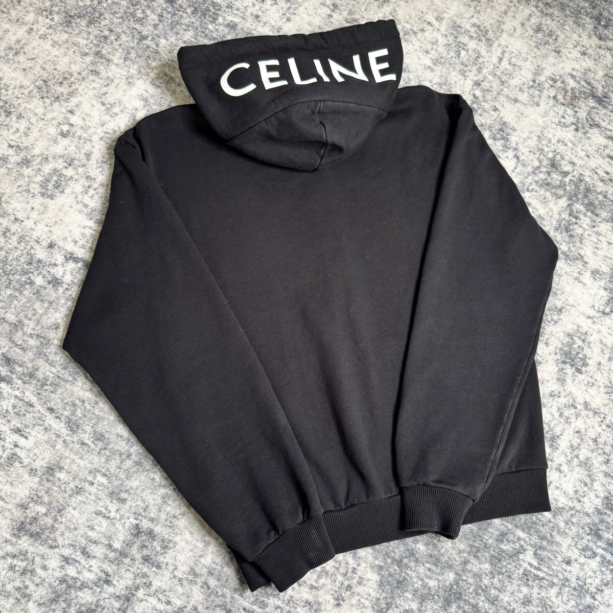 Celine hood logo zip up hoodie - Million Dollar Streetwear
