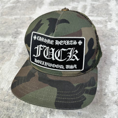 Chrome hearts camo fuck Hollywood trucker hat - Million Dollar Streetwear