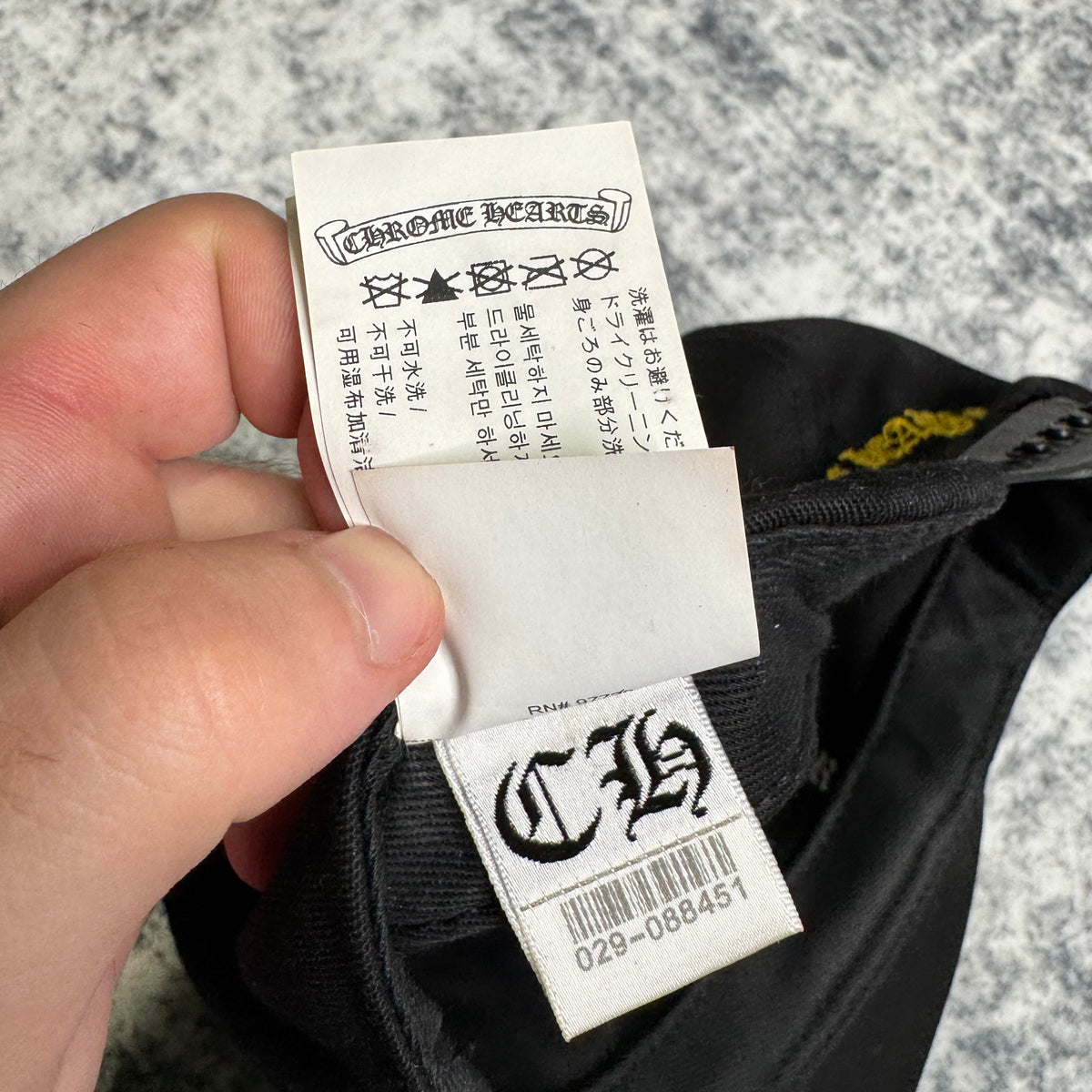Chrome hearts baseball hat black yellow - Million Dollar Streetwear