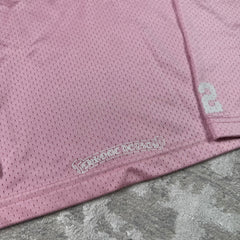 Chrome hearts love you pink mesh long sleeve stadium jersey - Million Dollar Streetwear