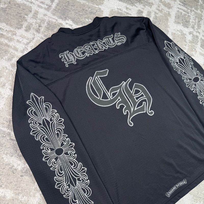 Chrome hearts mesh stadium floral long sleeve jersey - Million Dollar Streetwear