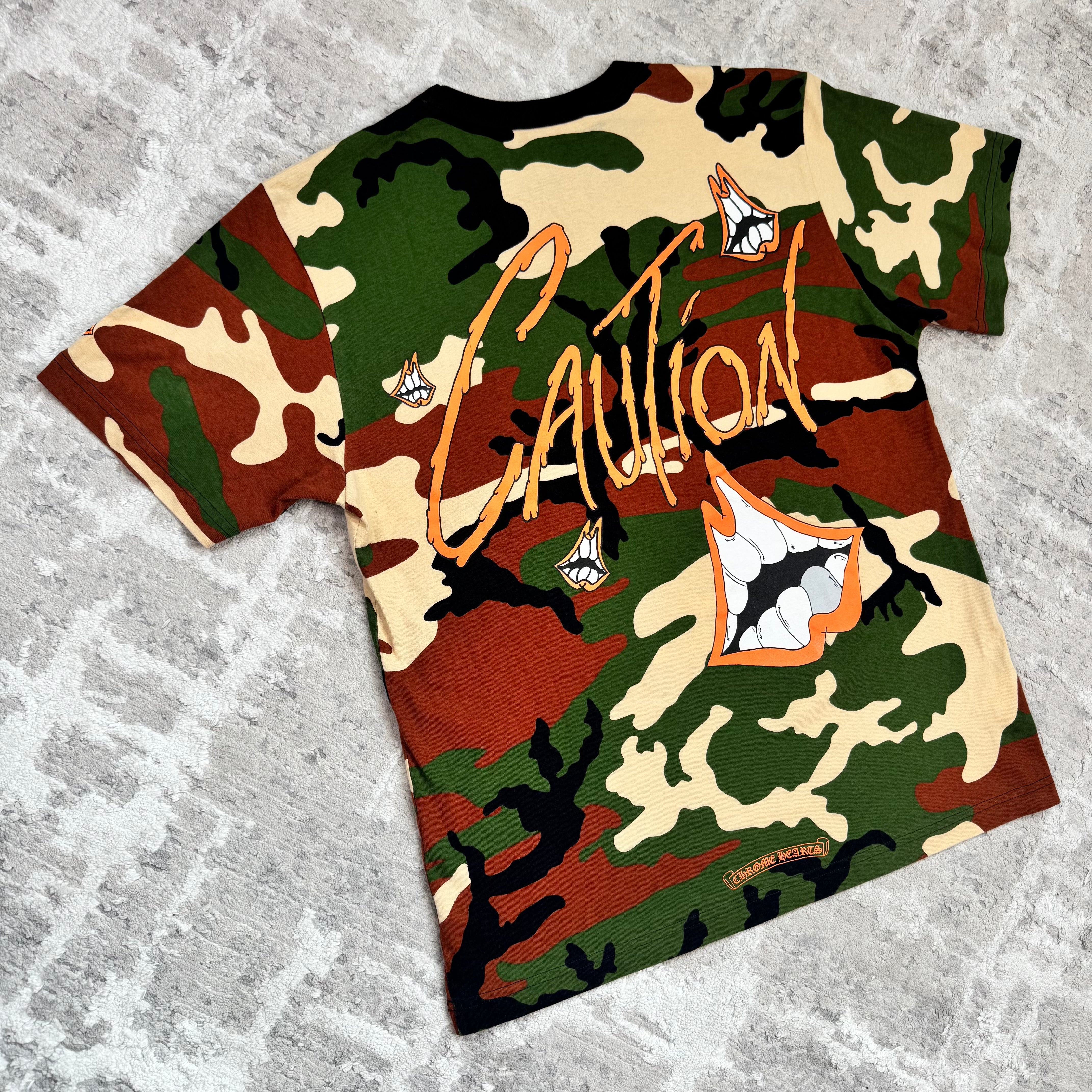 Chrome hearts Matty boy caution short sleeve shirt