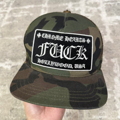 Chrome hearts camo fuck Hollywood trucker hat - Million Dollar Streetwear