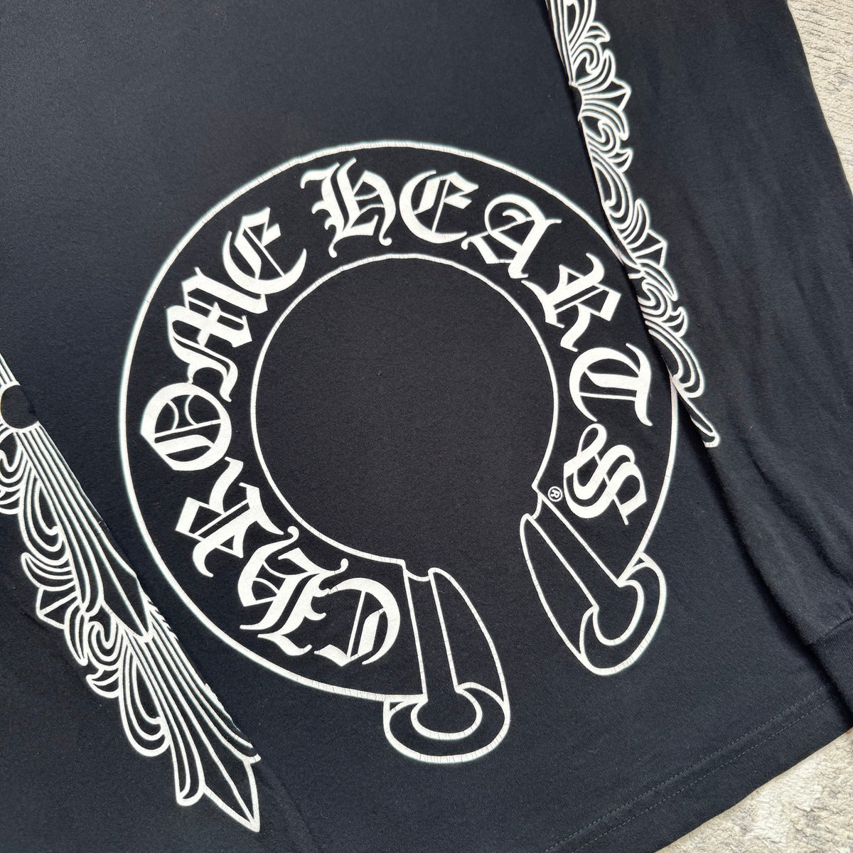Chrome hearts floral horseshoe long sleeve shirt