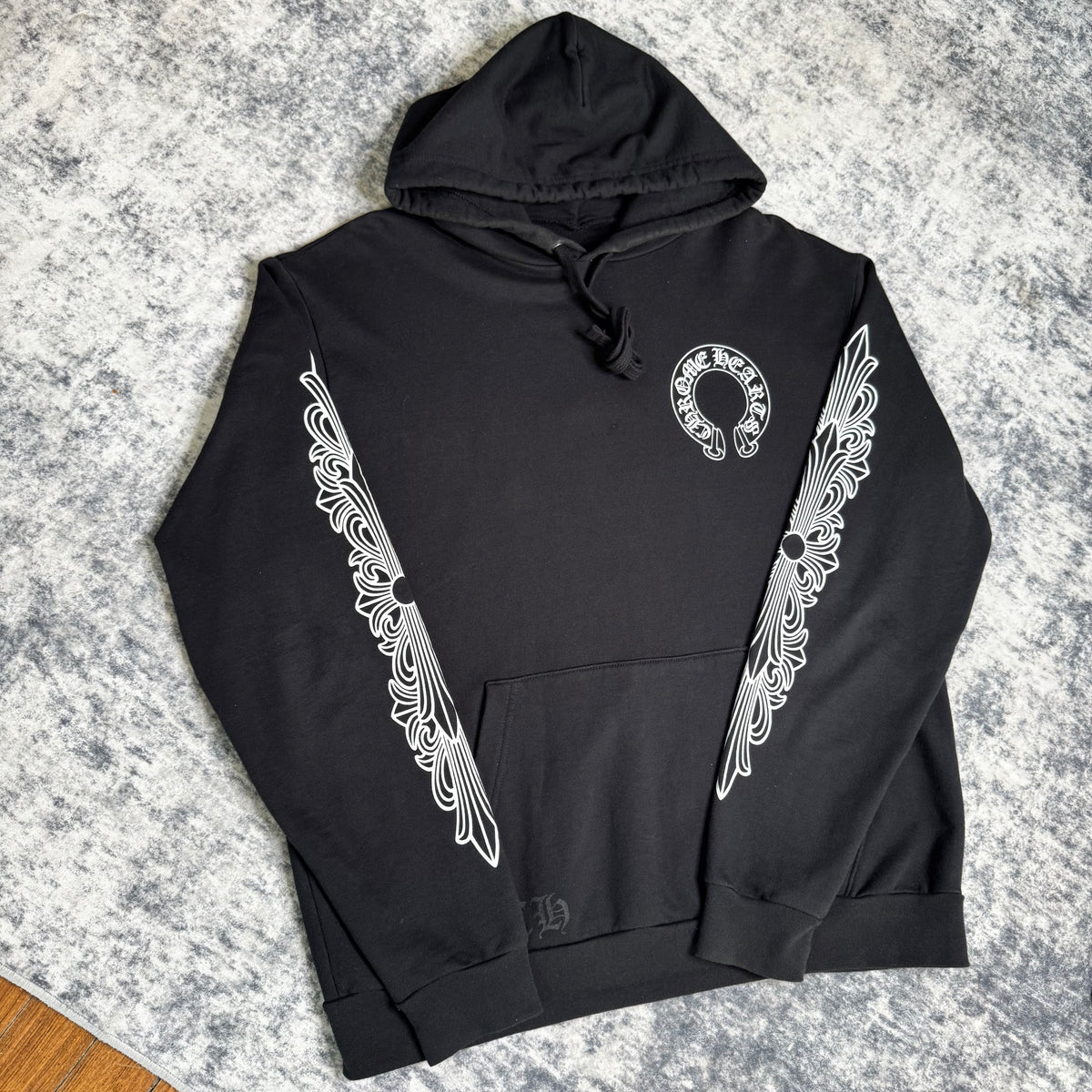 Chrome hearts horseshoe floral pullover hoodie - Million Dollar Streetwear