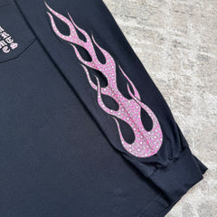 Chrome hearts flame vertical long sleeve shirt - Million Dollar Streetwear