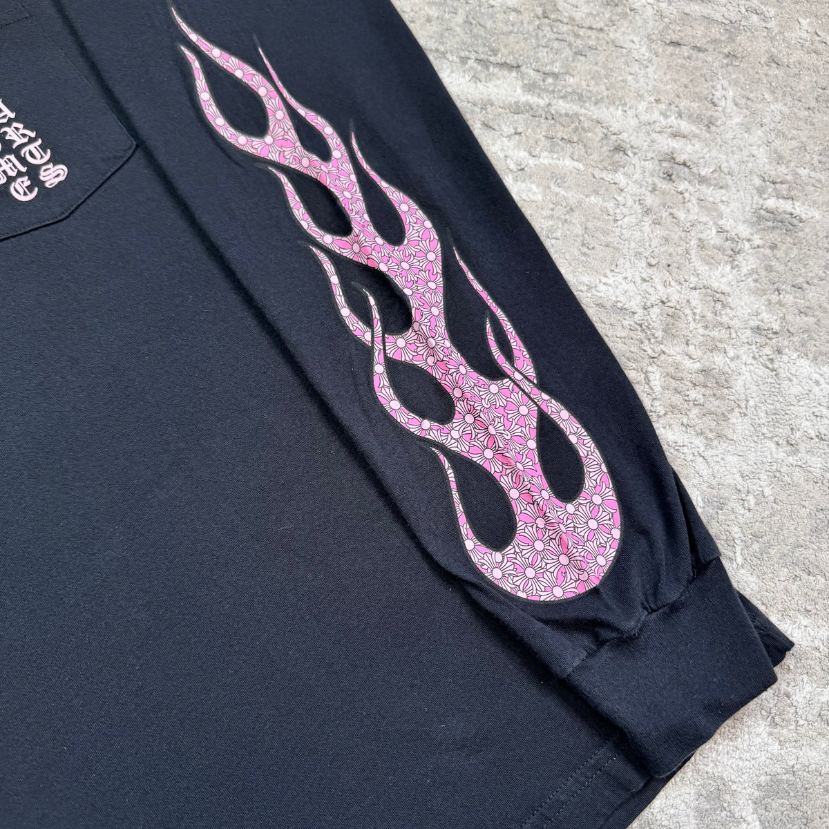 Chrome hearts flame vertical long sleeve shirt - Million Dollar Streetwear