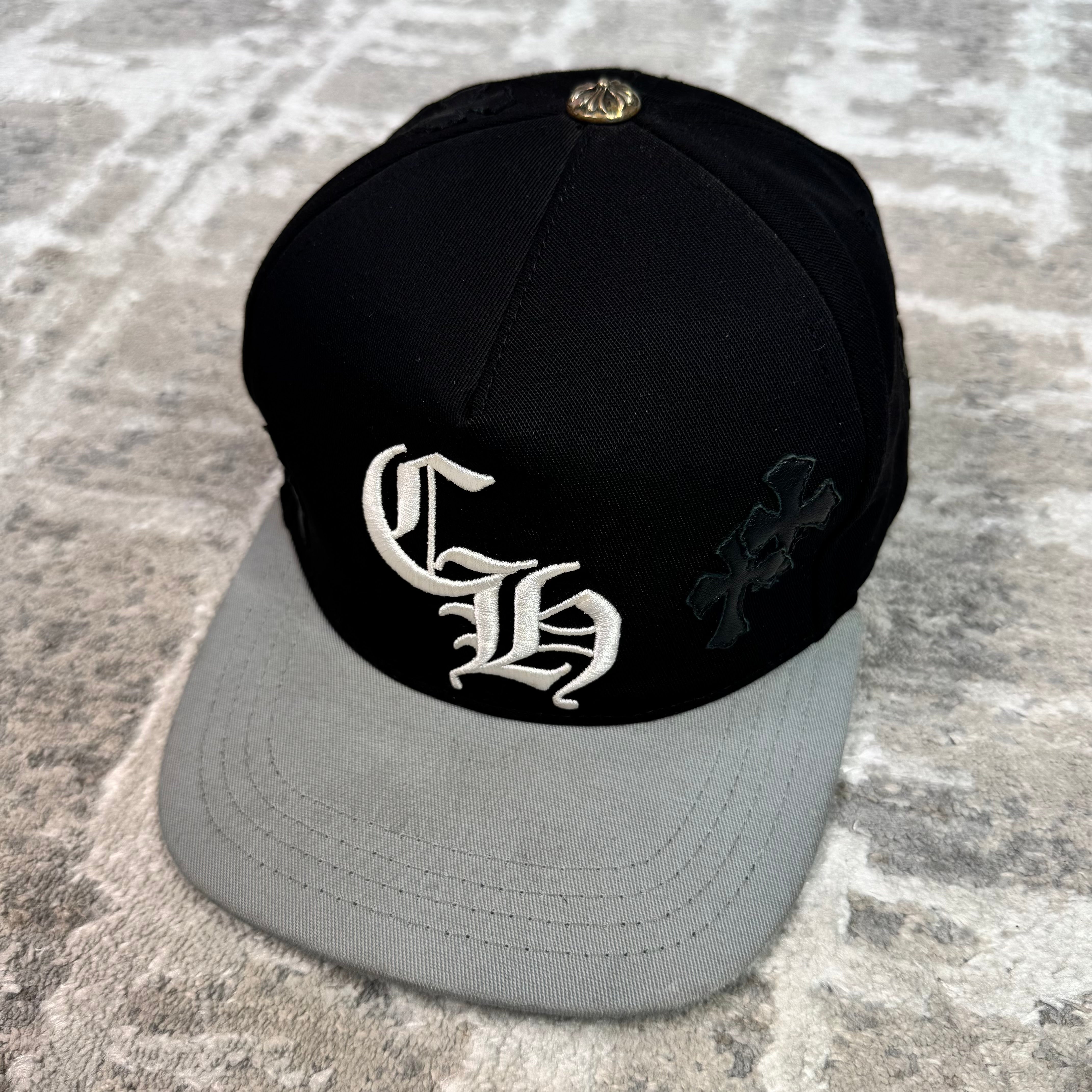 Chrome hearts cross patch baseball hat