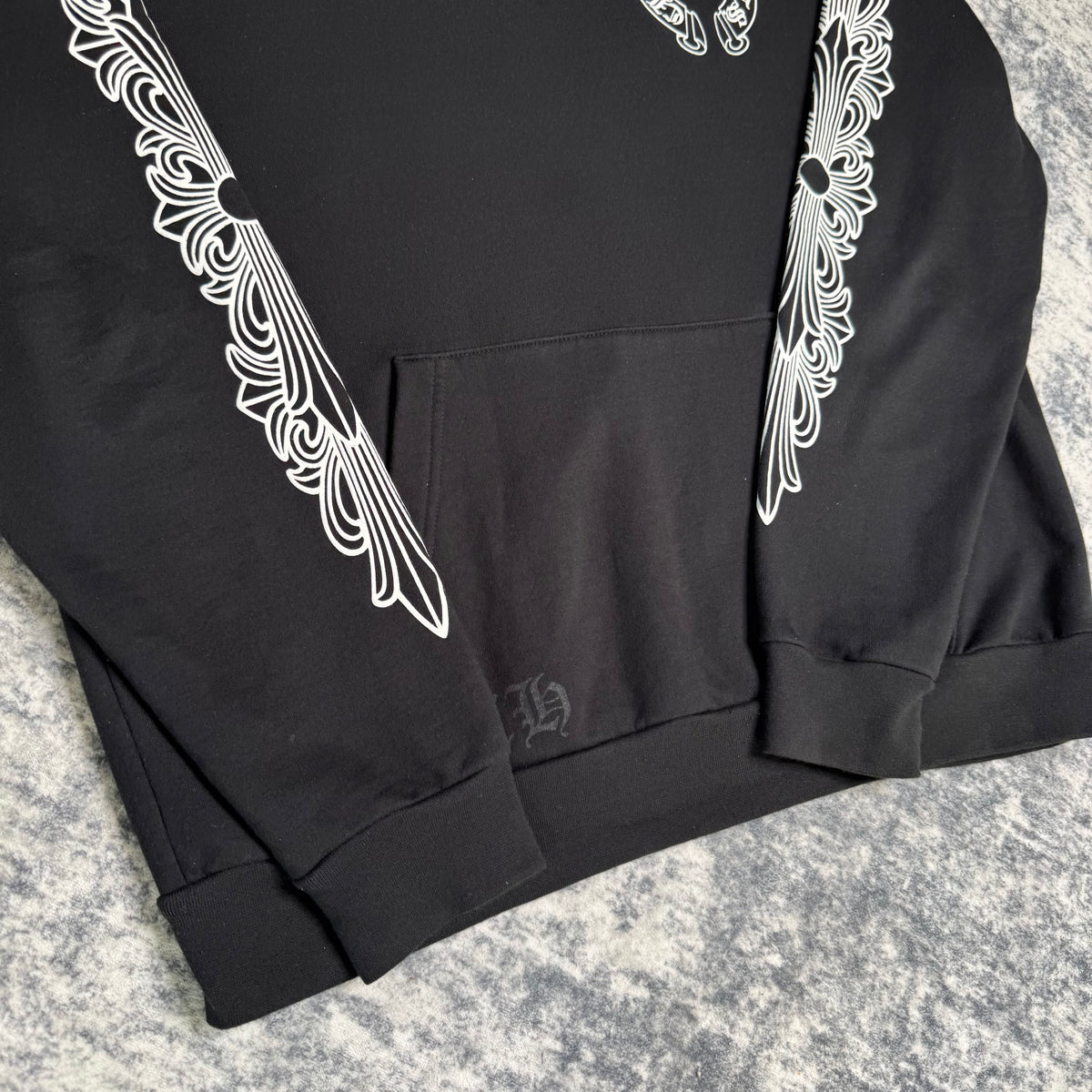 Chrome hearts horseshoe floral pullover hoodie - Million Dollar Streetwear