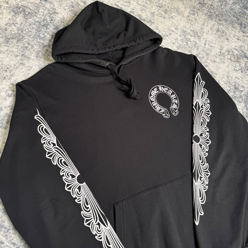 Chrome hearts horseshoe floral pullover hoodie - Million Dollar Streetwear