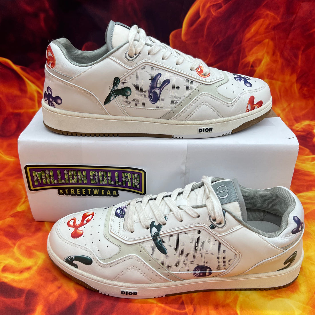 Dior b27 low sneaker Kenny scharf ‘printed motif galaxy’- 14M/47EU