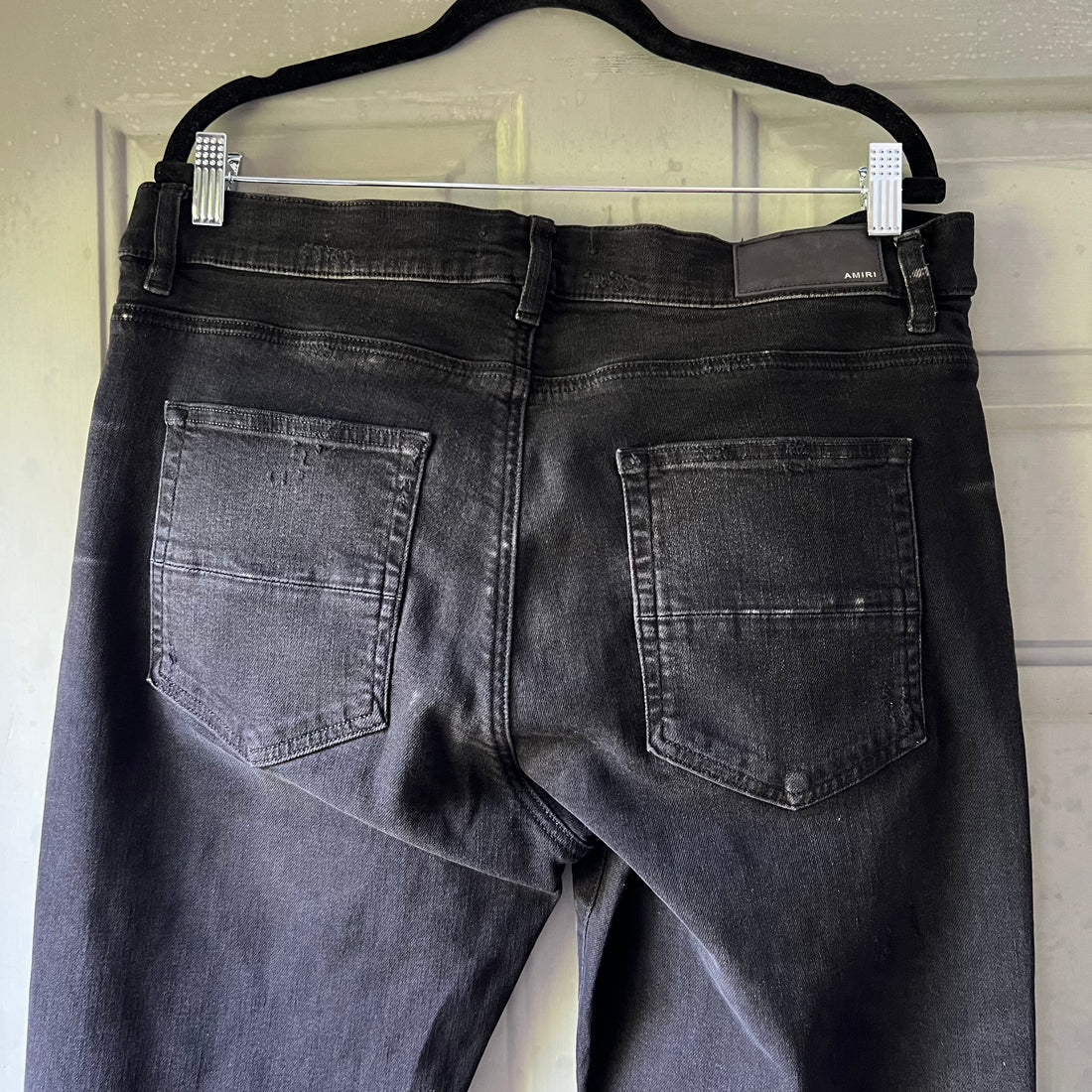 Amiri patches black denim jean- 38