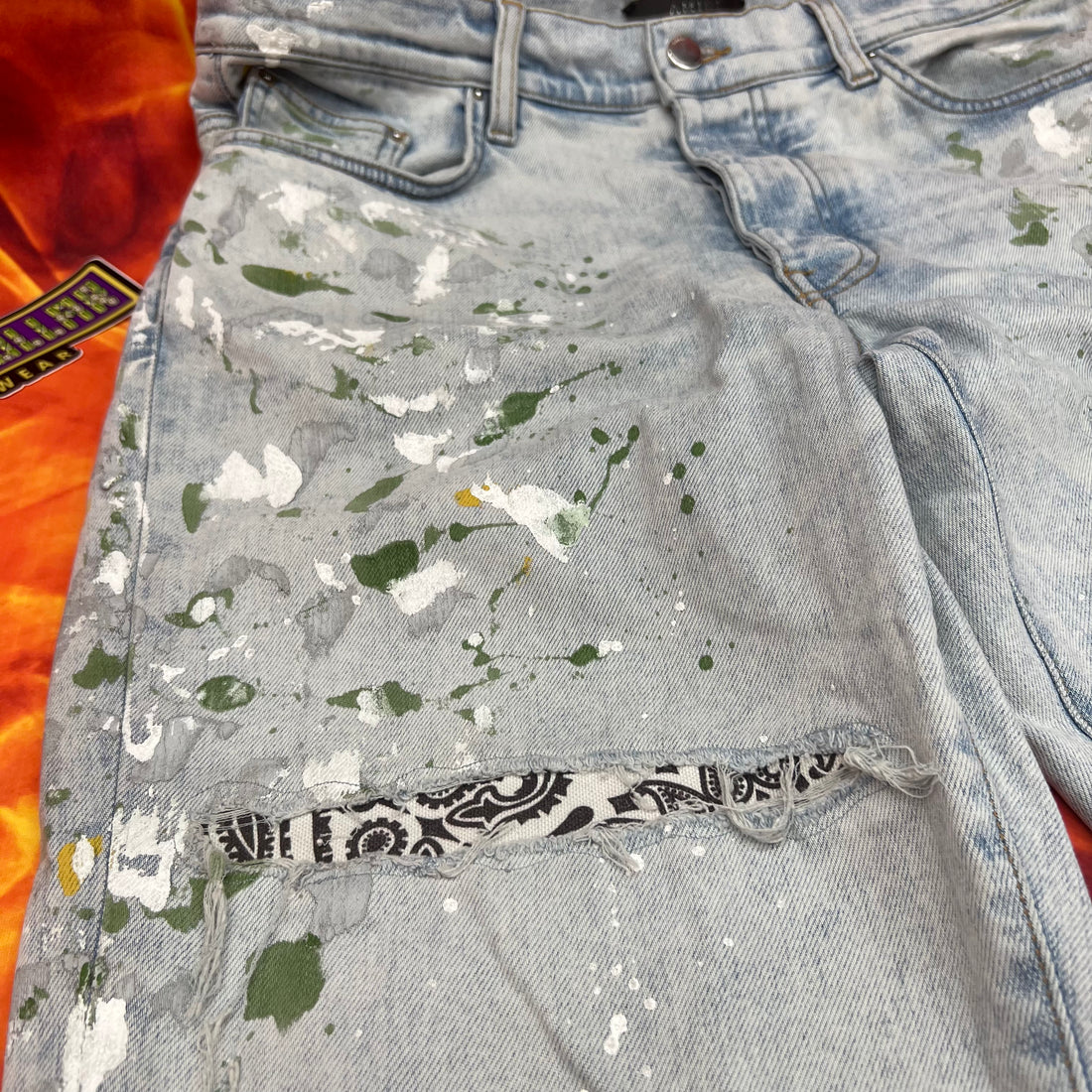 Amiri paint 2025 splatter jeans