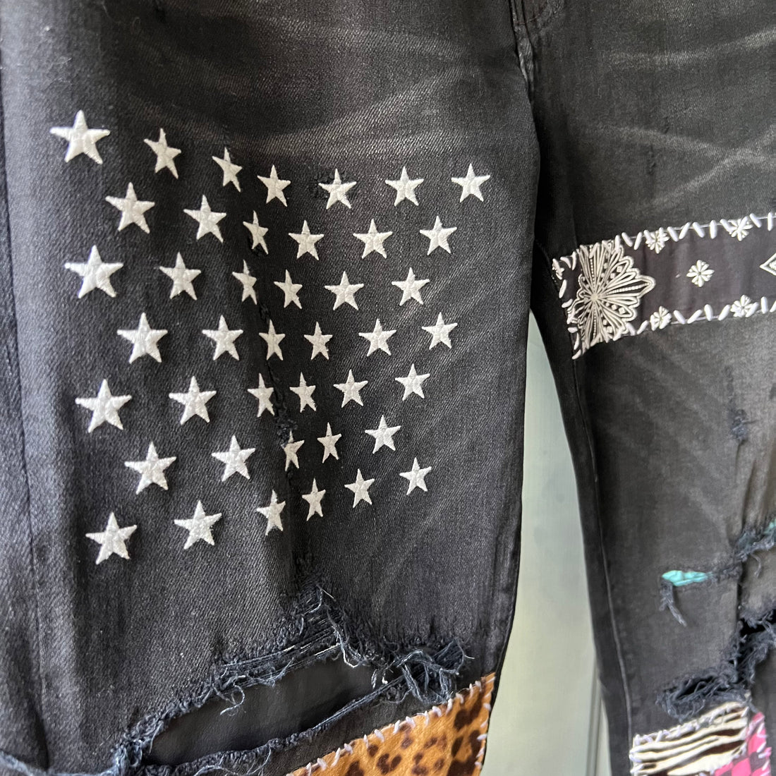 Amiri patches black denim jean- 38