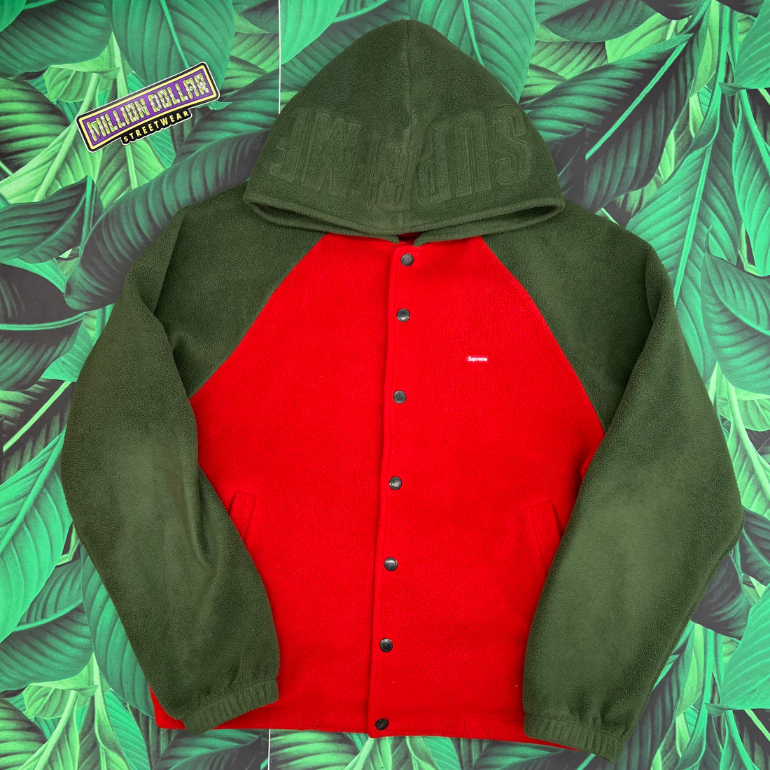 Supreme Polartec hooded raglan jacket- S – Million Dollar Streetwear