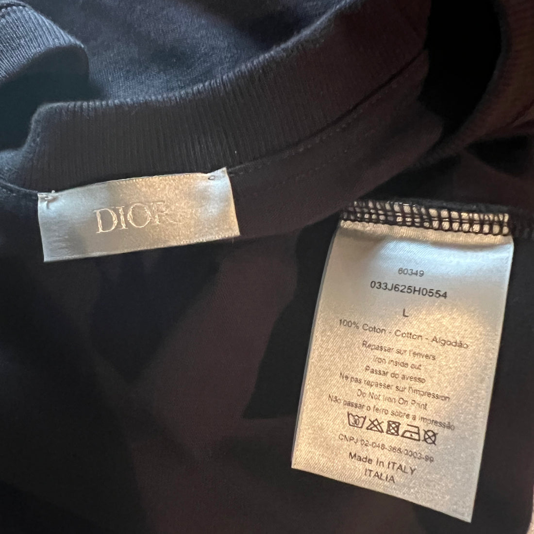 Dior X Shawn stussy print logo tee- S