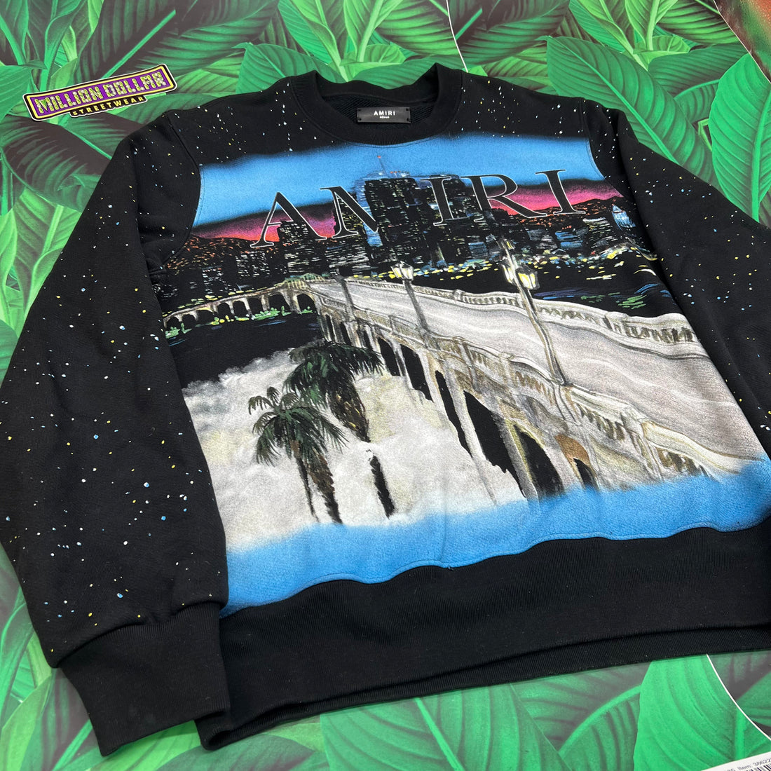 Amiri painted city sweater- M
