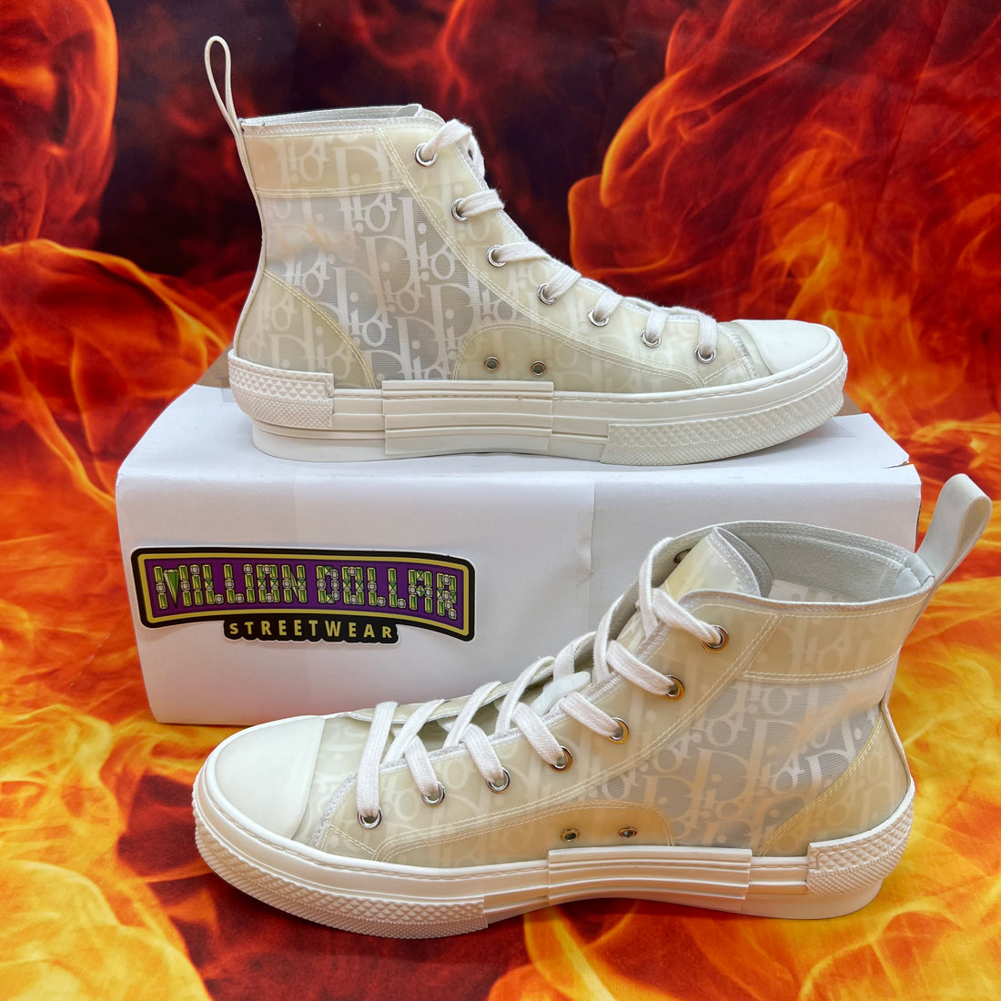 Dior b23 high oblique white 9M 42EU Million Dollar Streetwear