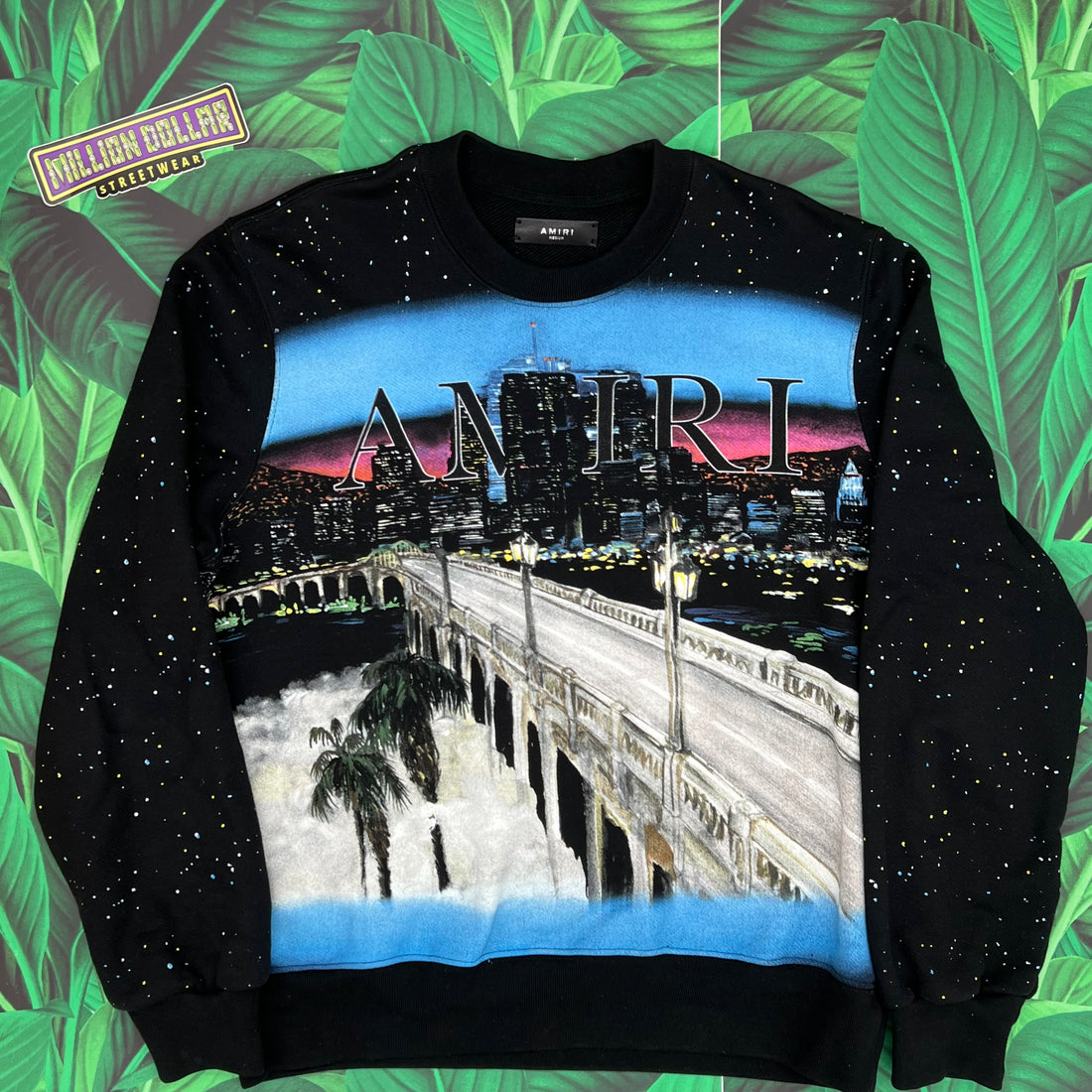 Amiri painted city sweater- M