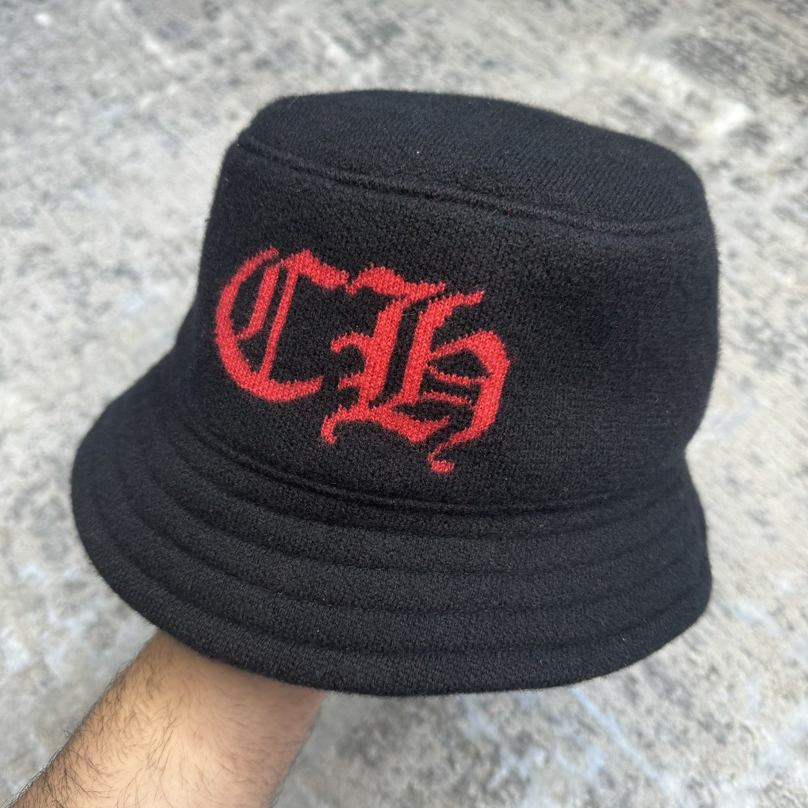 Chrome Hearts CH Cashemere Bucket Hat ‘navy’ 
