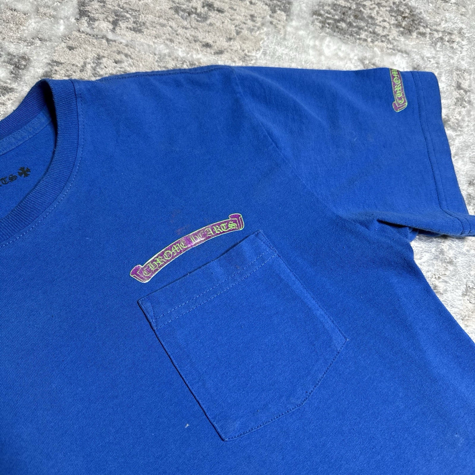 Chrome Hearts Scroll Logo Short Sleeve Pocket Tee 