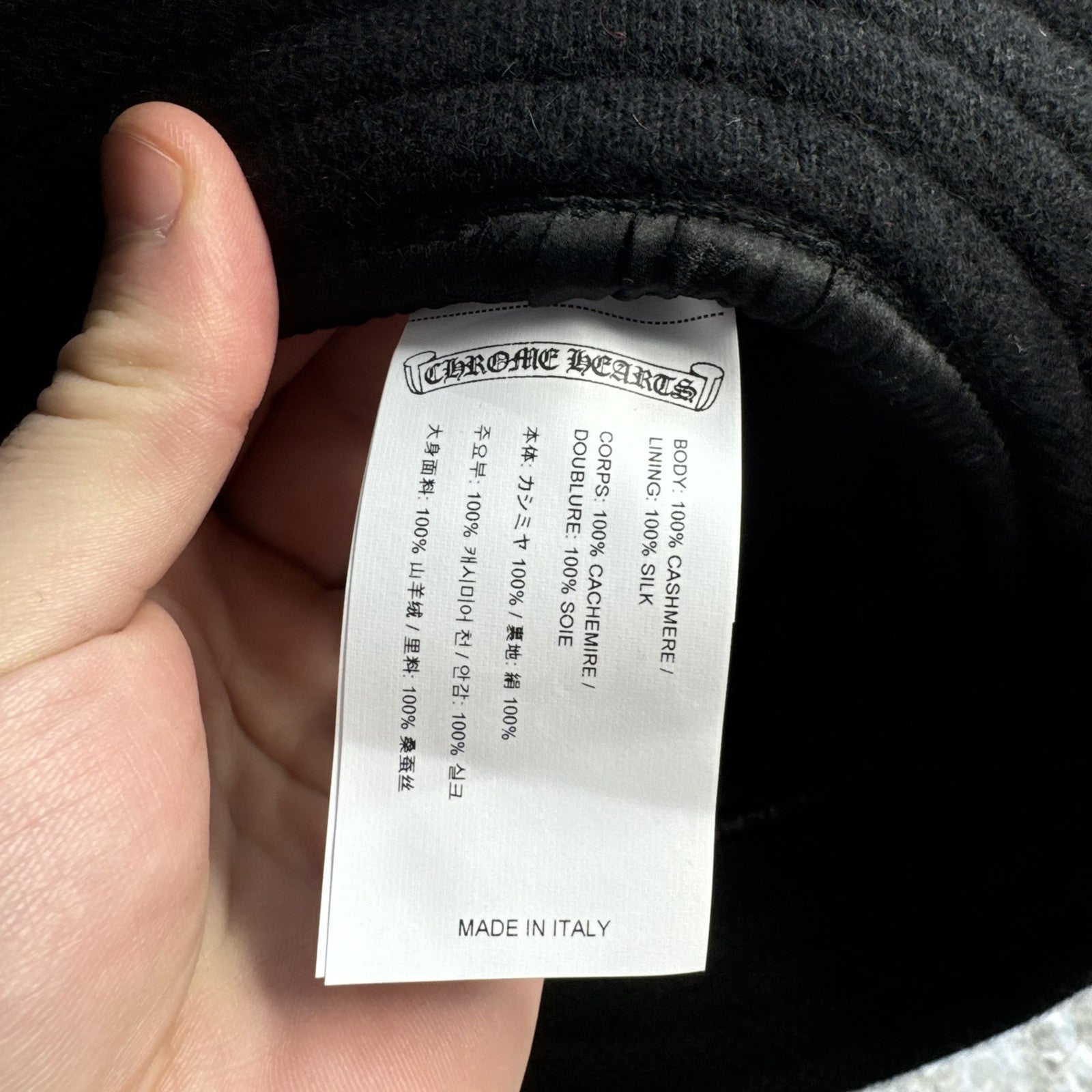 Chrome Hearts CH Cashemere Bucket Hat ‘navy’ 