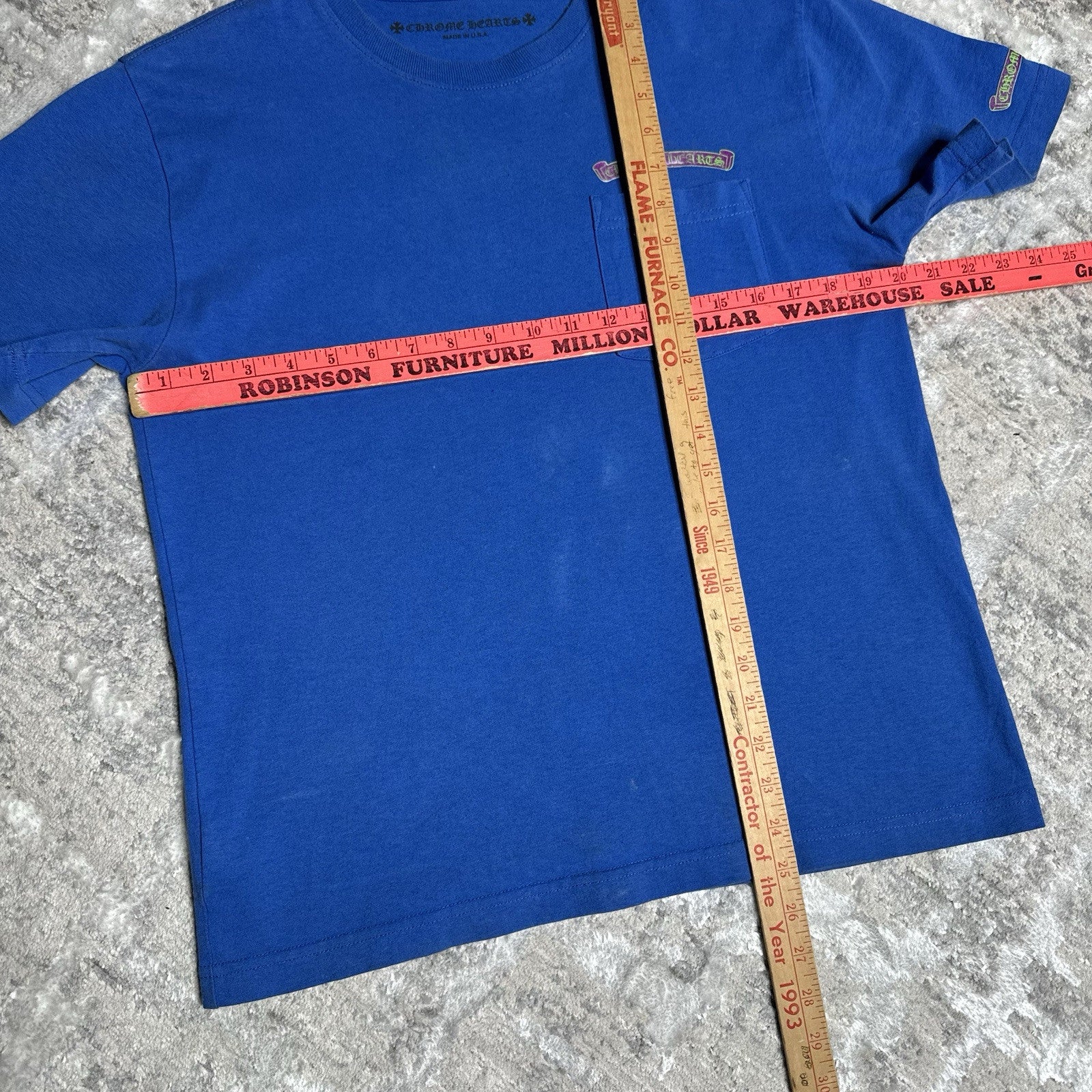 Chrome Hearts Scroll Logo Short Sleeve Pocket Tee 
