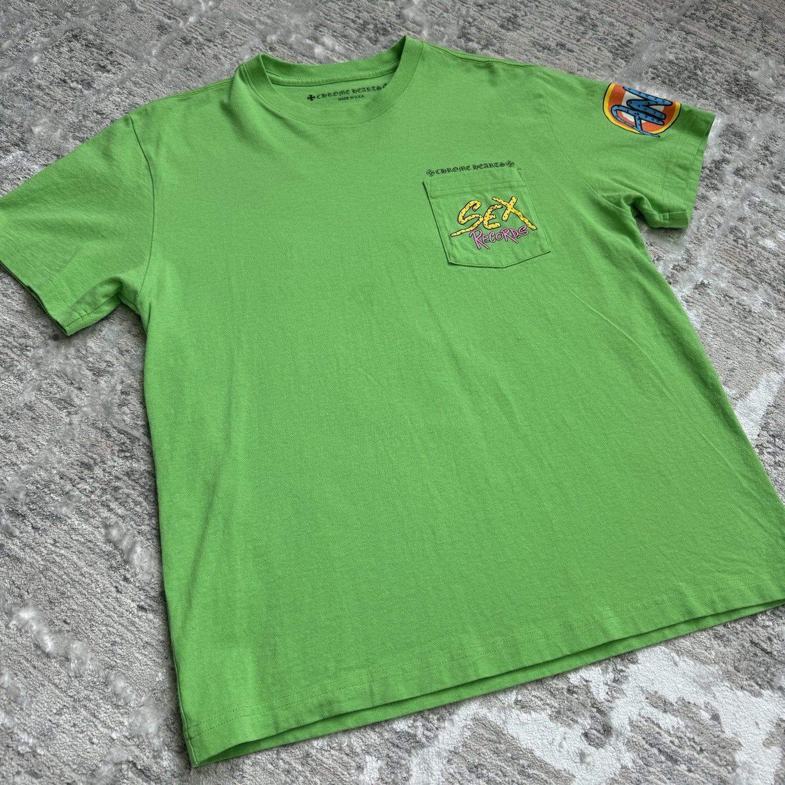 Chrome Hearts Matty Boy Sex Records Pocket Short Sleeve Tee 