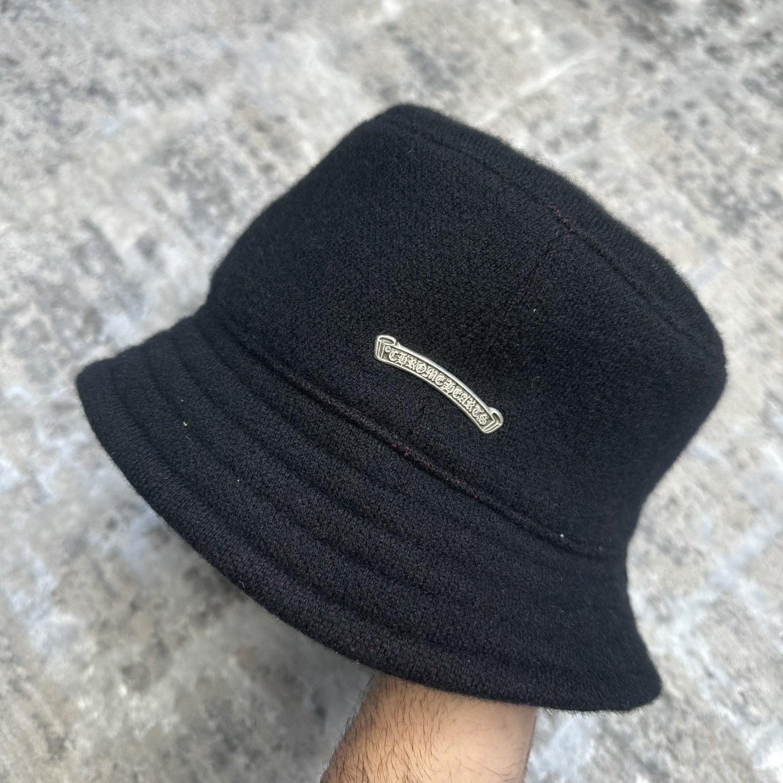 Chrome Hearts CH Cashemere Bucket Hat ‘navy’ 
