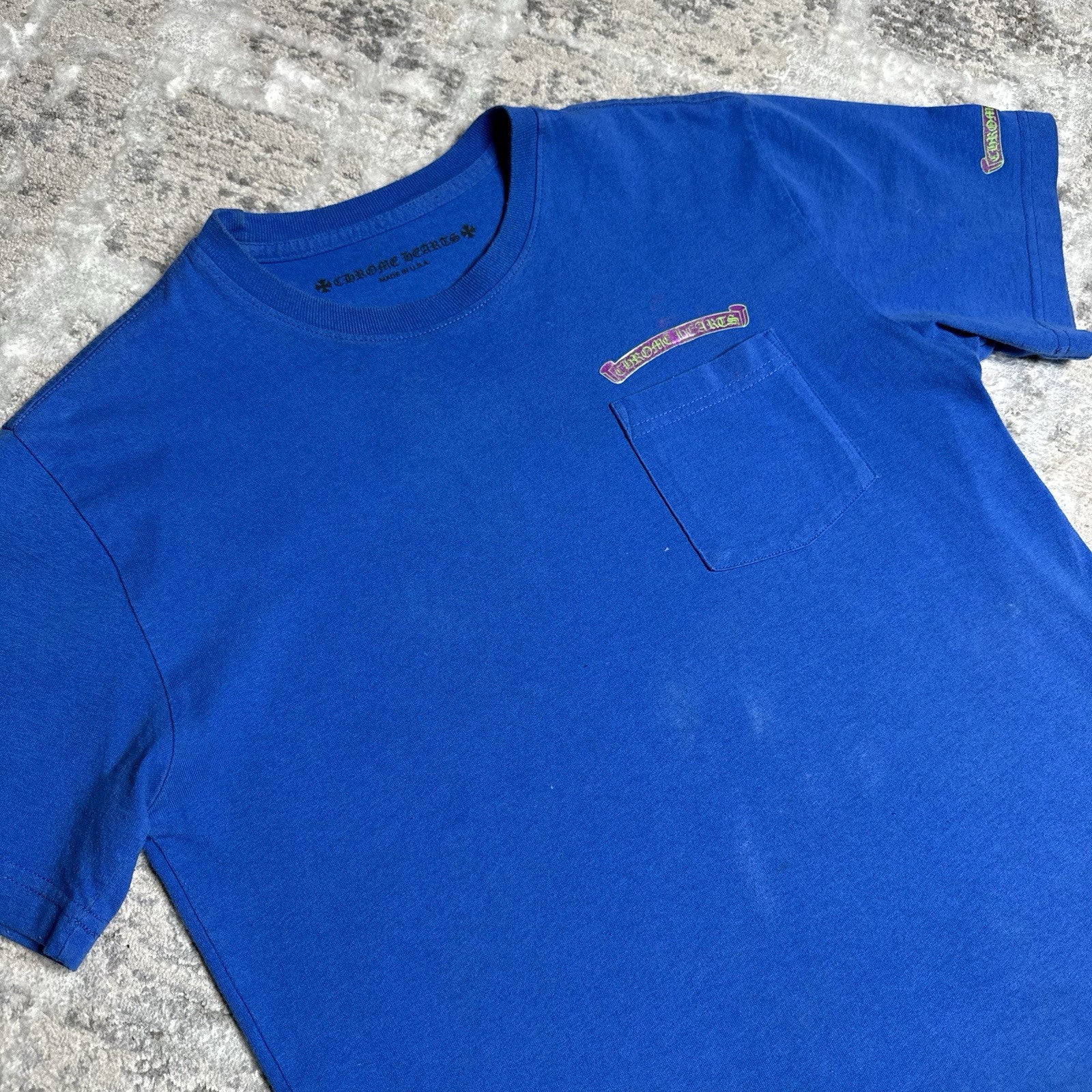 Chrome Hearts Scroll Logo Short Sleeve Pocket Tee 