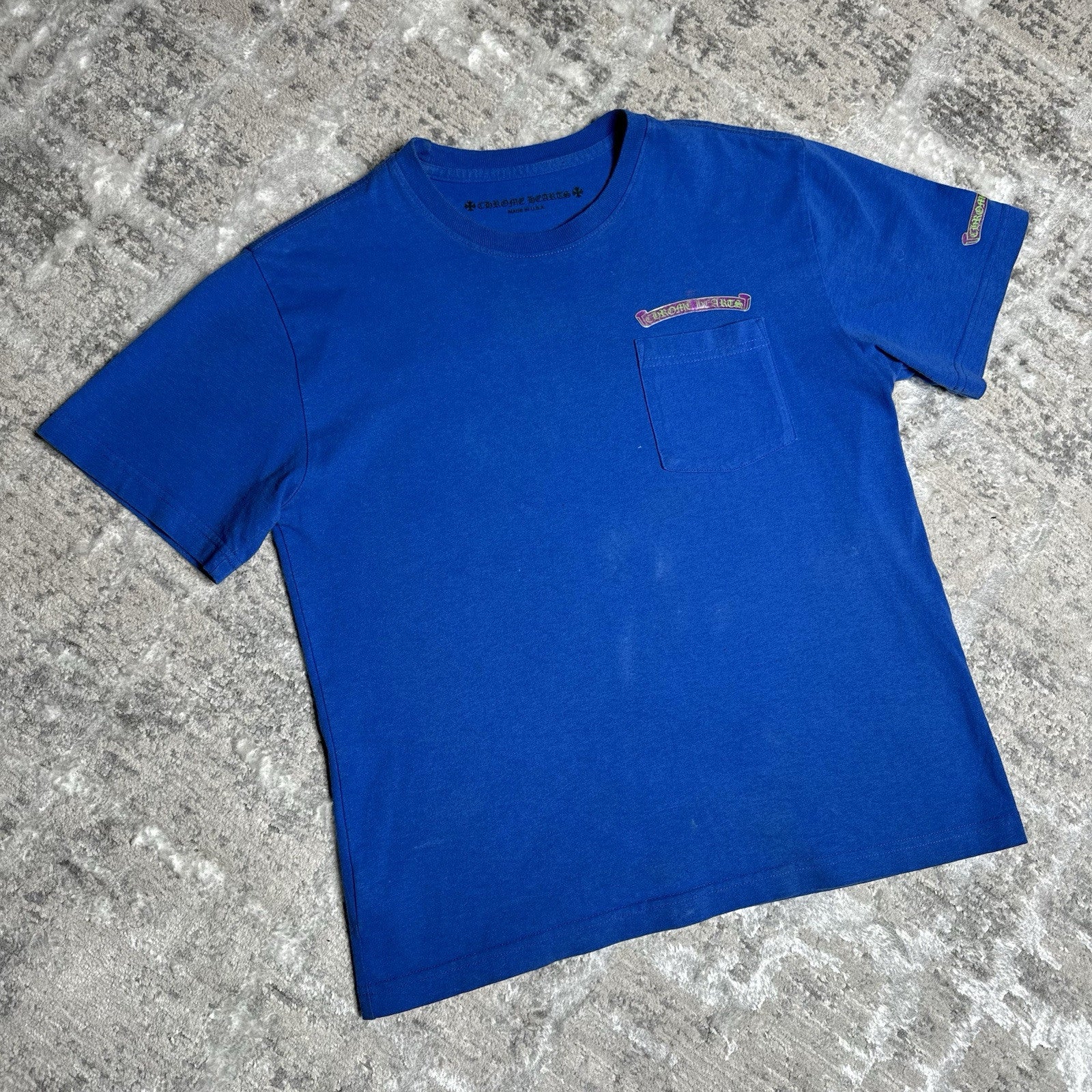 Chrome Hearts Scroll Logo Short Sleeve Pocket Tee 