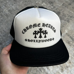 Chrome Hearts King Taco Triple Cross Trucker Hat ‘white’ 