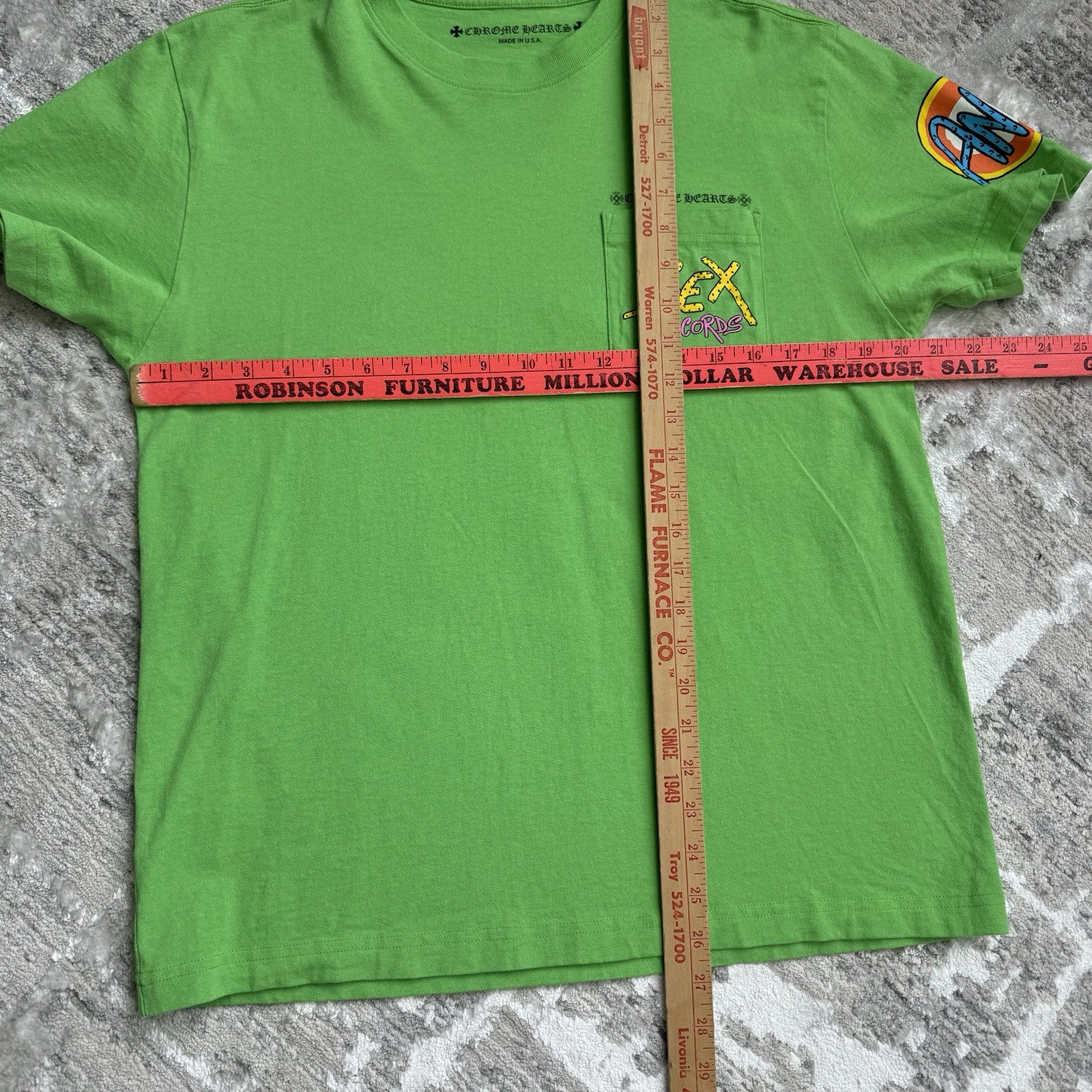 Chrome Hearts Matty Boy Sex Records Pocket Short Sleeve Tee 