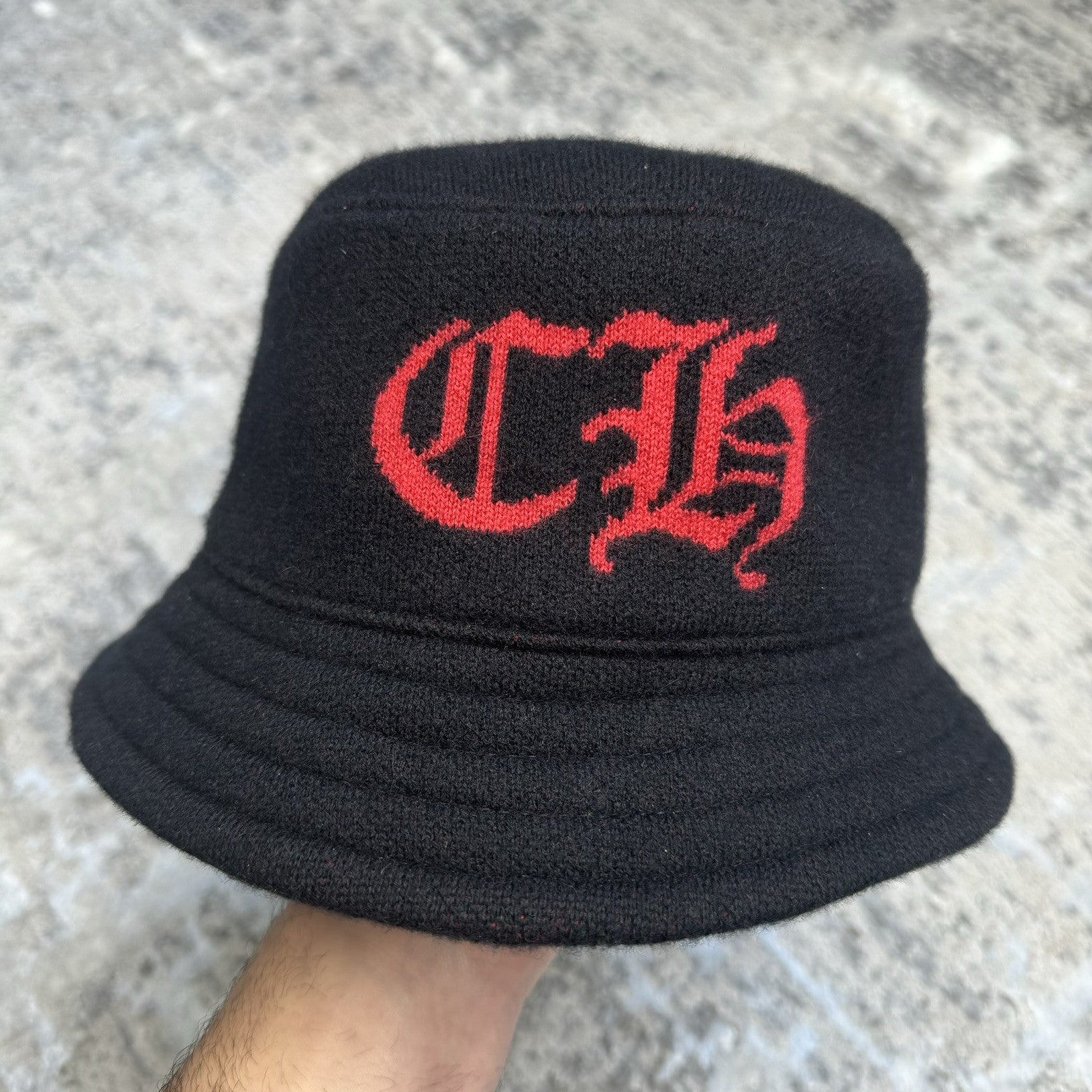 Chrome Hearts CH Cashemere Bucket Hat ‘navy’ 