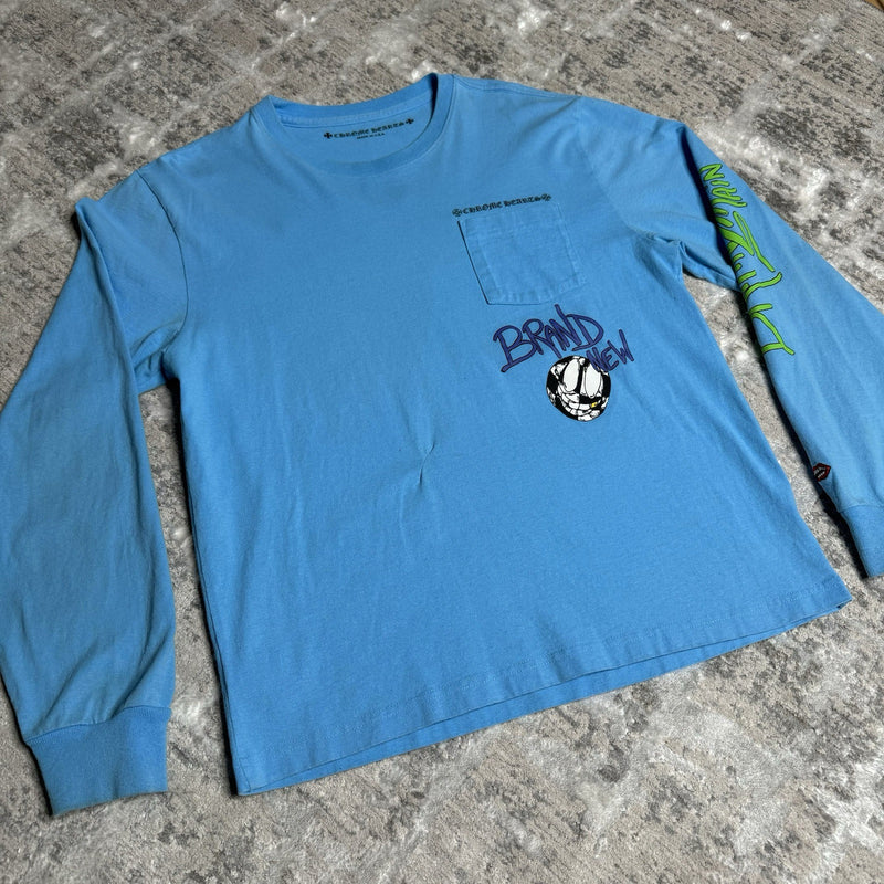 Chrome Hearts Matty Boy Brain New Long Sleeve Pocket Tee Shirt 
