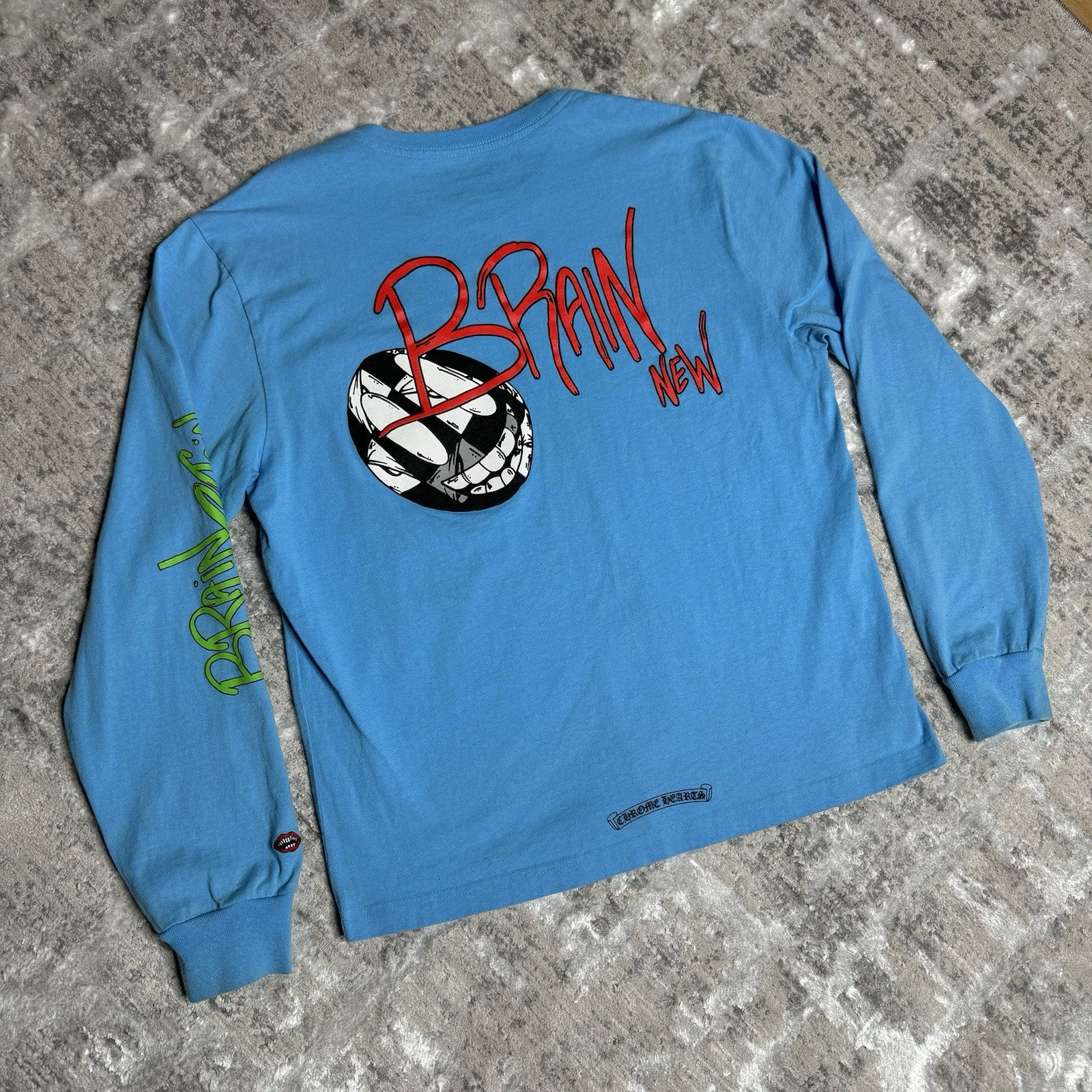 Chrome Hearts Matty Boy Brain New Long Sleeve Pocket Tee Shirt 