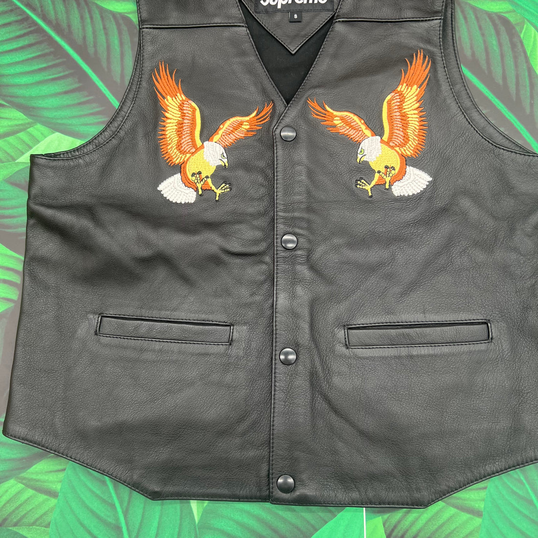 Supreme hot sale leather vest