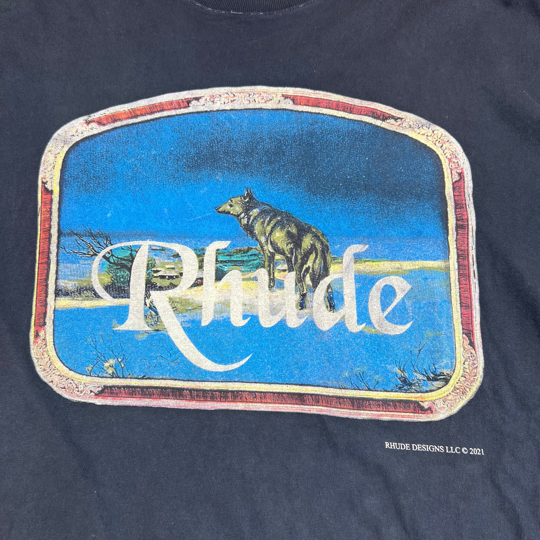 Rhude wolf tee- M