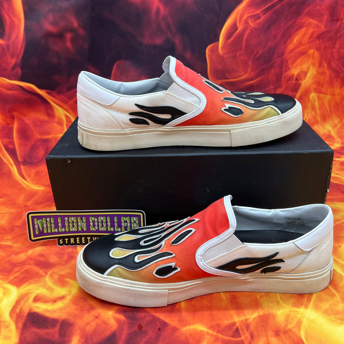 Amiri slip on flame sneaker 10M 43EU Million Dollar Streetwear