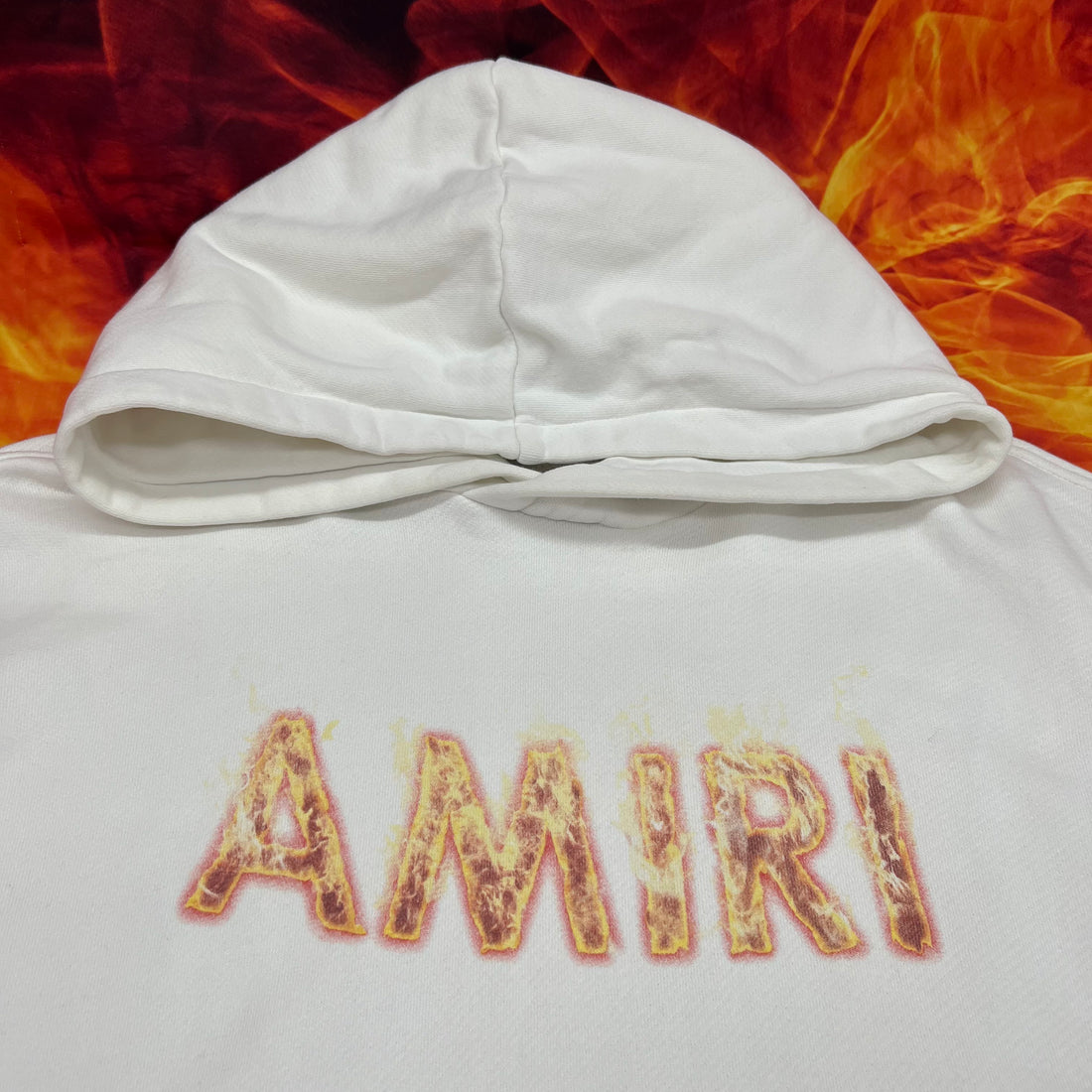 Amiri flame logo hoodie- M