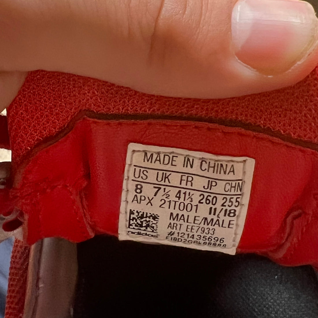 RAF Simon’s Ozweego replicant red halo blue- 8M