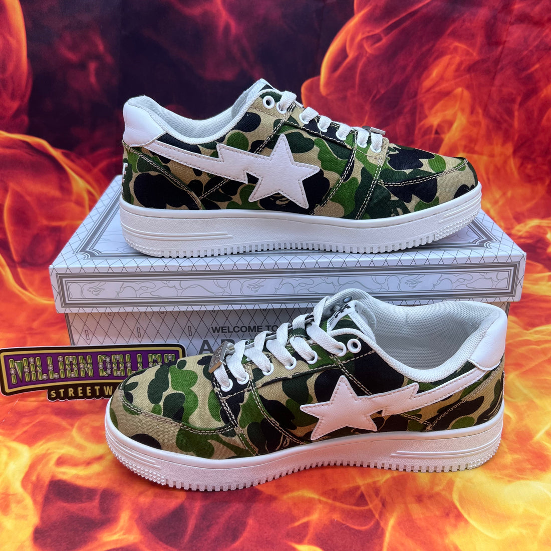 Bapesta low abc camo 10M Million Dollar Streetwear