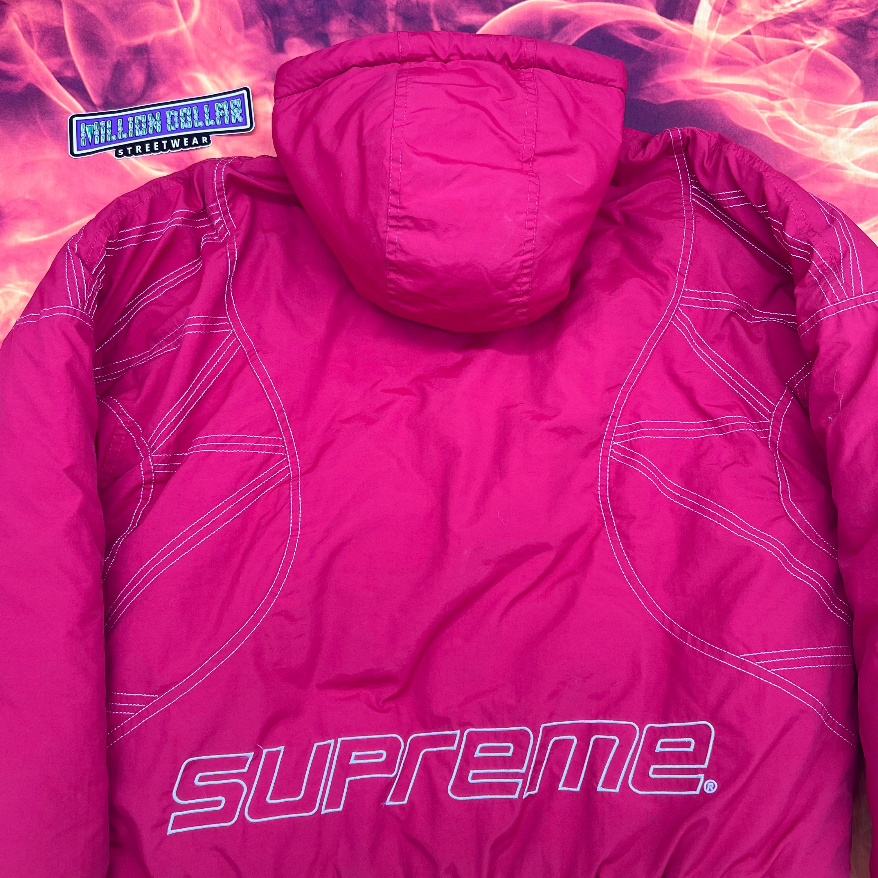 希少！！】 supreme zig zag stich puffy jacket S - baserahomestay.com