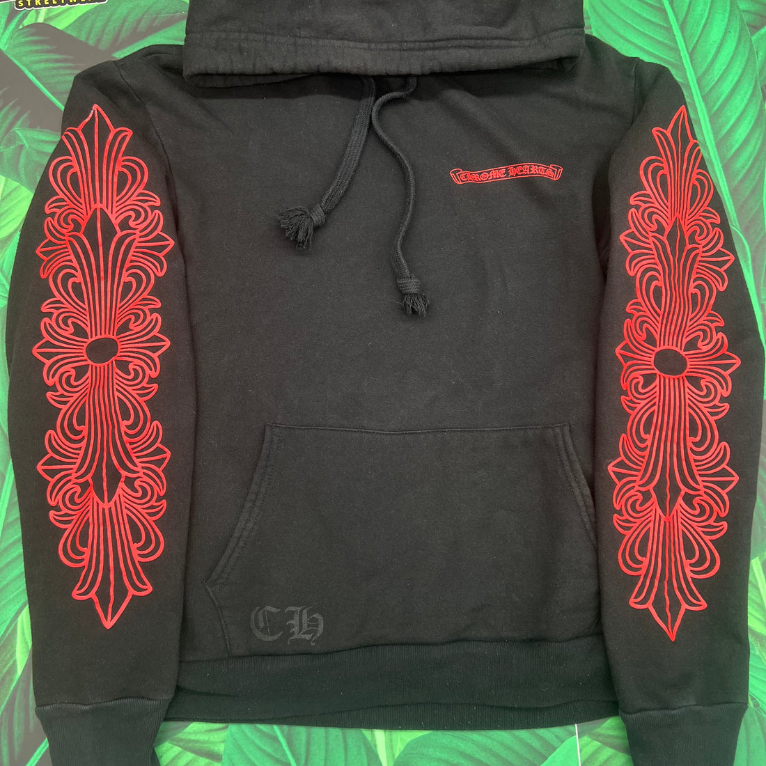 Chrome hearts horseshoe floral hoodie- XS
